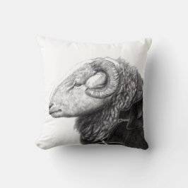 Almofada Herdwick Ram no Casaco Duffel (Neve)