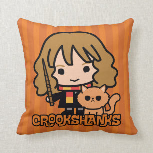 Almofada Hermione e Crookshanks de desenho animado