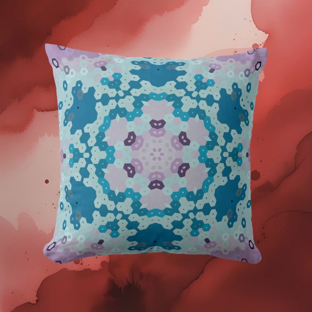 Almofada Hex Mandala Blue e Purple (Criador carregado)