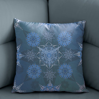 Almofada Hexa triângulo yantra pétalas inscrição