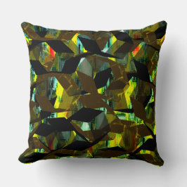 Almofada hexágonos abstrato preto na imagem pixelizada