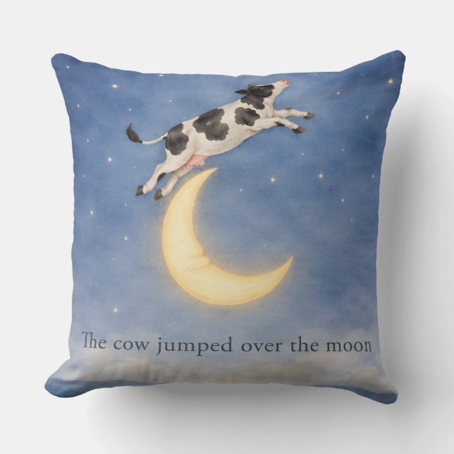 Almofada Hey Diddle Diddle Cow Over the Moon Pillow (Frente)