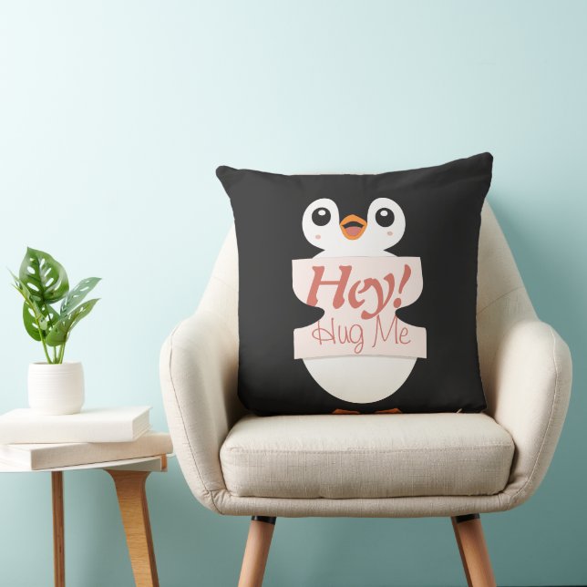 Almofada Hey! Hug Me - penguin costume personalization (Cadeira)