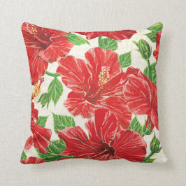 Almofada Hibiscus vermelho