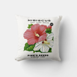 Almofada Hibiscus Vintage Seed Packet