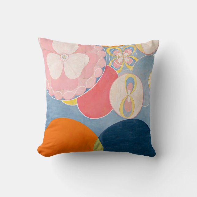 Almofada Hilma af Klint - Os Dez Maiores, No. 2, Infância (Frente)