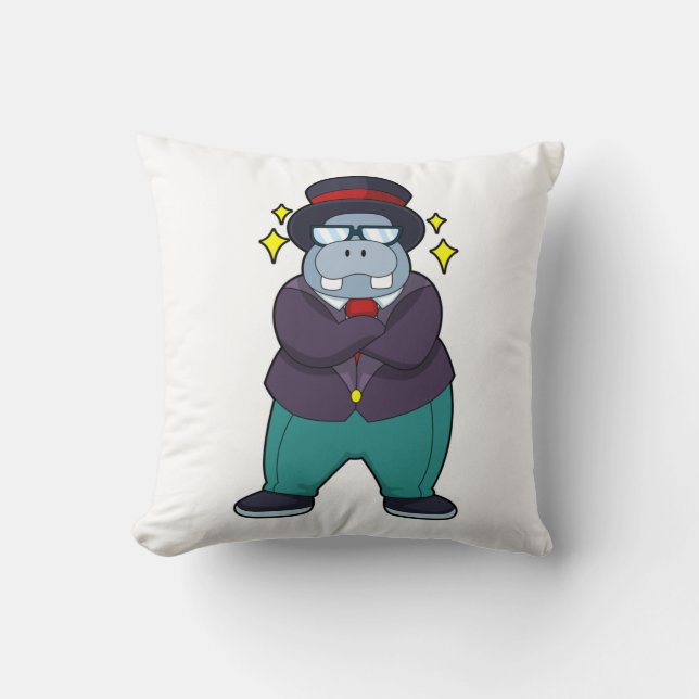 Almofada Hipopótamo como Noivo com Terno.PNG (Frente)