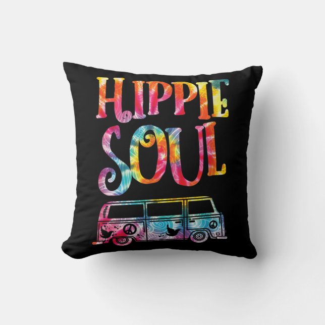 Almofada Hippie Tie Dye Van Hippie Soul (Frente)