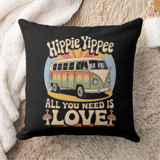 Almofada Hippie Yippee - Tudo Que Você Precisa É De Amor
