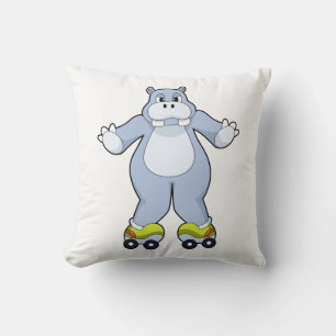Almofada Hippo com skates Roller