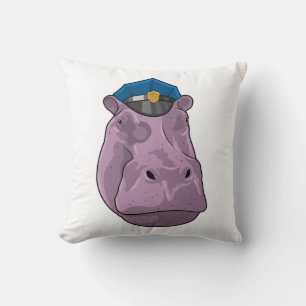 Almofada Hippo como agente da Polícia