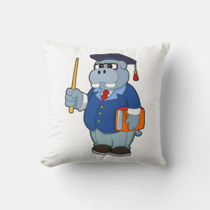 Almofada Hippo como Professor com Livro