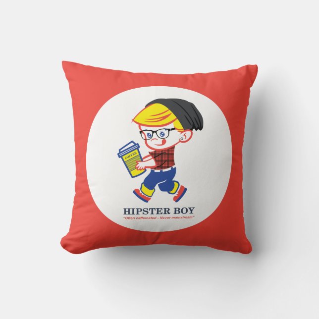 Almofada Hipster Boy - Exemplo de paródia - Cushion (Frente)