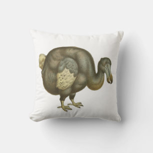 Almofada História Natural do Pássaro Dodo Antigo