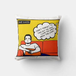 Almofada histórias em quadrinhos Geeks robustas de mel amar