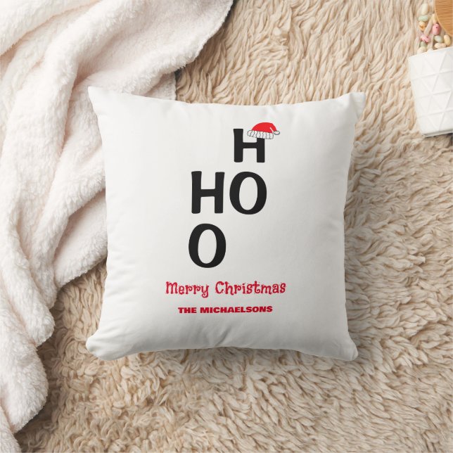 Almofada Ho Ho Ho: Feliz Natal (Cobertor)