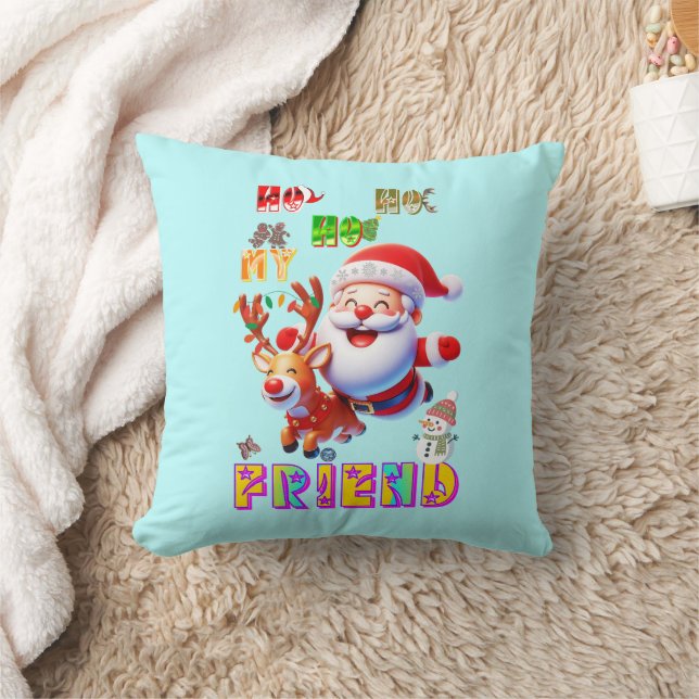 Almofada Ho Ho Ho Meu Querido Amigo (Cobertor)