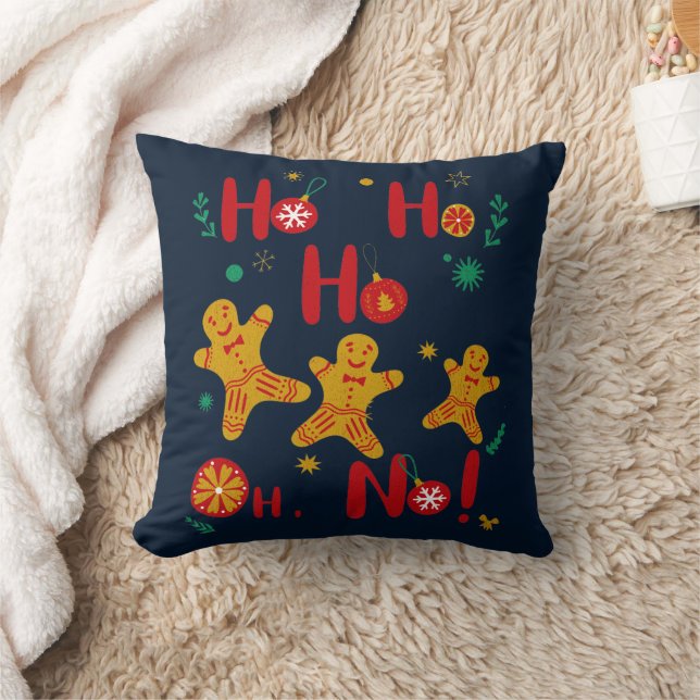 Almofada Ho Ho Ho Oh Não! Camiseta (Cobertor)