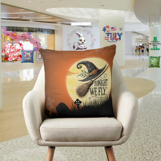 Almofada Hoje à noite nós voamos no Halloween