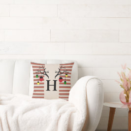 Almofada Holiday Antlers Monogram Initials