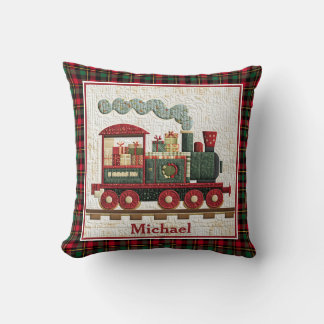 Almofada Holiday Christmas Quilted Train I Kids Gifts