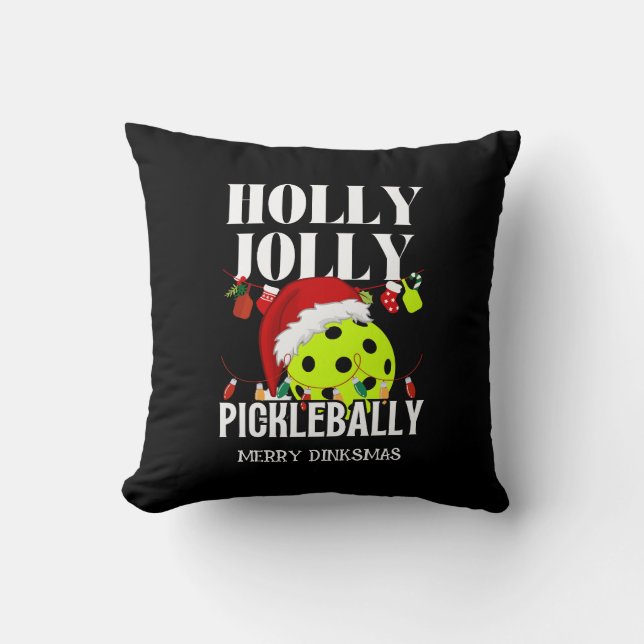 Almofada HOLLY JOLLY PICKLEBALLY Natal (Frente)