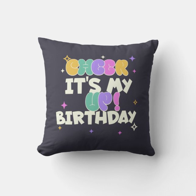 ALMOFADA HOME DECOR BIRTHDAY CHEER UP THROW PILLOW  (Frente)