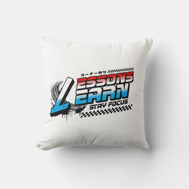 ALMOFADA HOME DECOR FOCUS LESSONS LEARN THROW PILLOW (Frente)