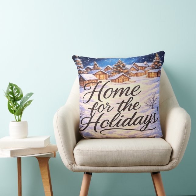Almofada 'Home for the Holidays' Throw Pillow (Cadeira)