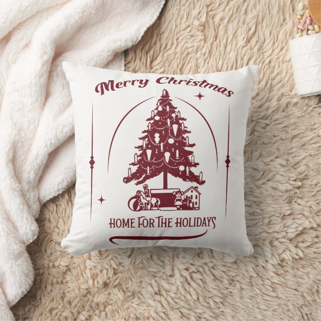 Almofada Home For the Holidays Vintage Design (Cobertor)