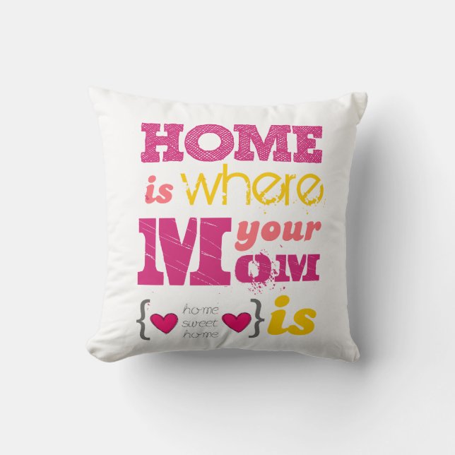 Almofada Home is where your mom is (Frente)