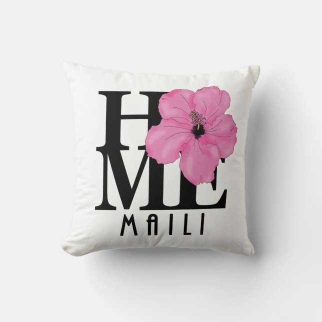 Almofada HOME Maili Hawaii Rosa (Frente)