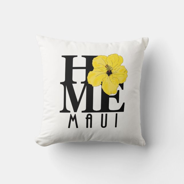 Almofada HOME Maui Yellow Hibiscus (Frente)