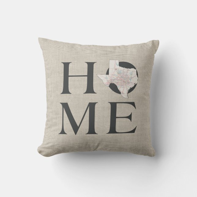 Almofada HOME no Texas - Monogramado (Frente)