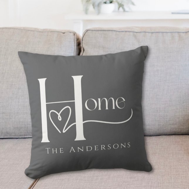 Almofada Home Page do Nome Personalizado da cinza (Criador carregado)