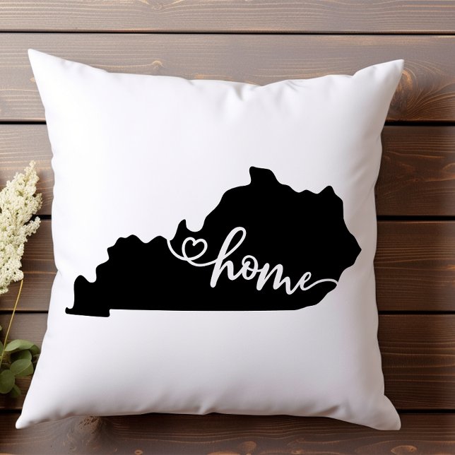 Almofada Home State Outline Heart Kentucky (Criador carregado)
