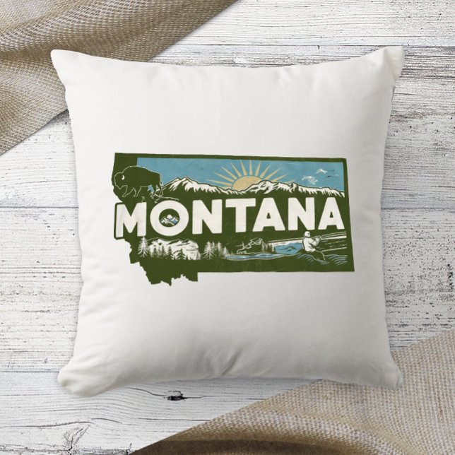 Almofada Home State Retro Color Montana (Criador carregado)