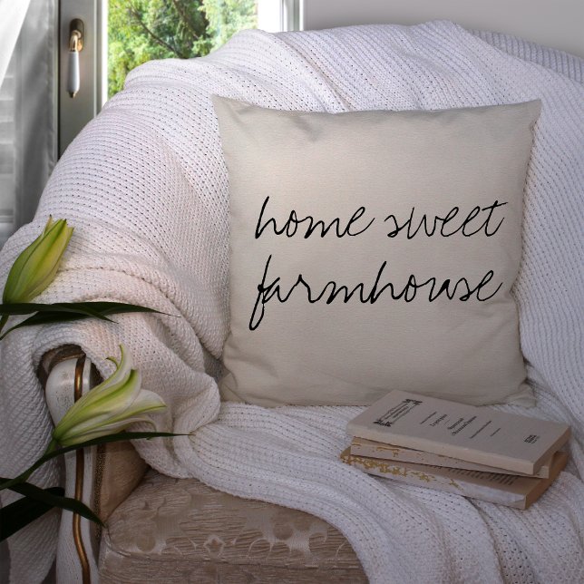 Almofada Home Sweet Farmhouse | TRAVESSEIRO DECORATIVO (Criador carregado)