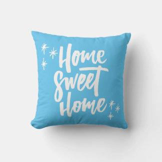 Almofada Home Sweet Home Blue Com Letra Branca