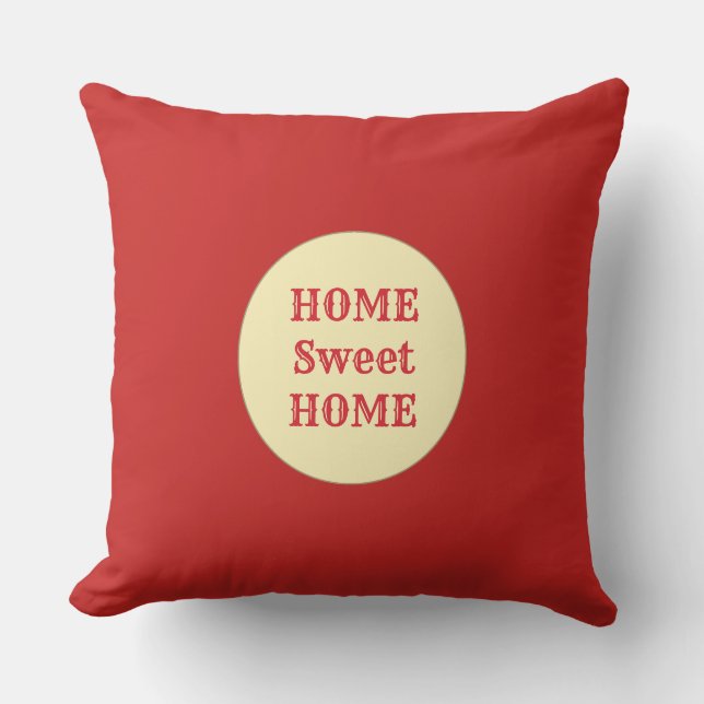 Almofada Home Sweet Home em Maroon Red (Frente)