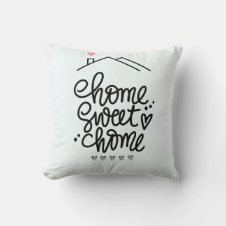 Almofada Home Sweet Home – Handwritten Pillow Design