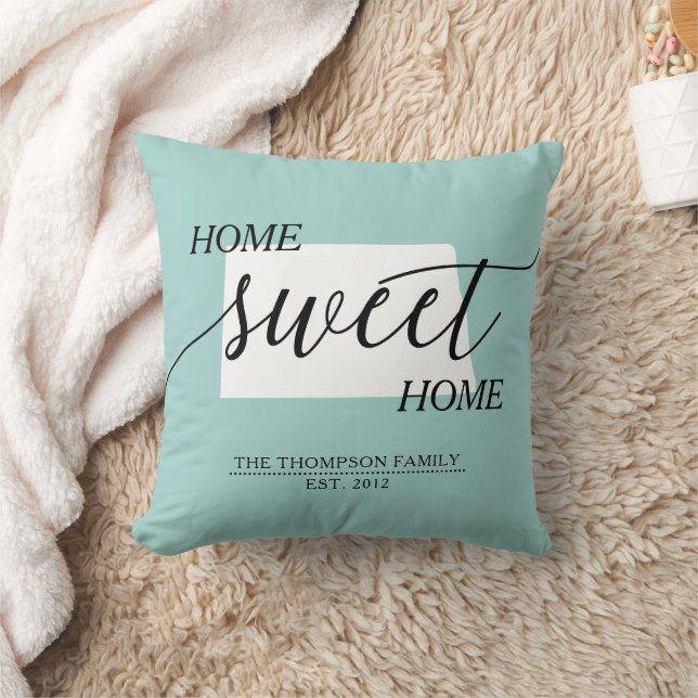 Almofada Home Sweet Home ND Travesseiro decorativo de Nome  (Cobertor)