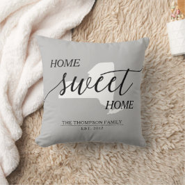 Almofada Home Sweet Home NY Travesseiro decorativo de Nome