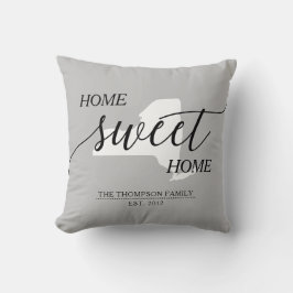 Almofada Home Sweet Home NY Travesseiro decorativo de Nome 
