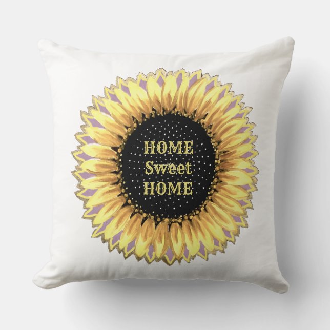 Almofada Home Sweet Home Sunflower (Frente)