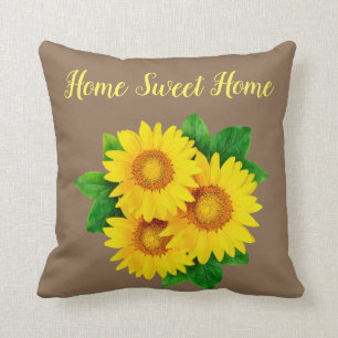 Almofada Home Sweet Home Sunflower
