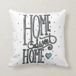 Almofada Home Sweet Home - Travesseiro decorativo de arte o