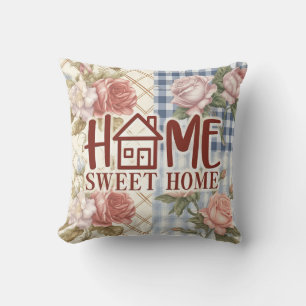 Almofada Home Sweet Home Vintage Floral