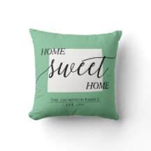 Home Sweet Home WY Travesseiro decorativo de Nome
