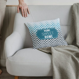 Almofada Home Sweet Sea Green e Travesseiro Black Chevron